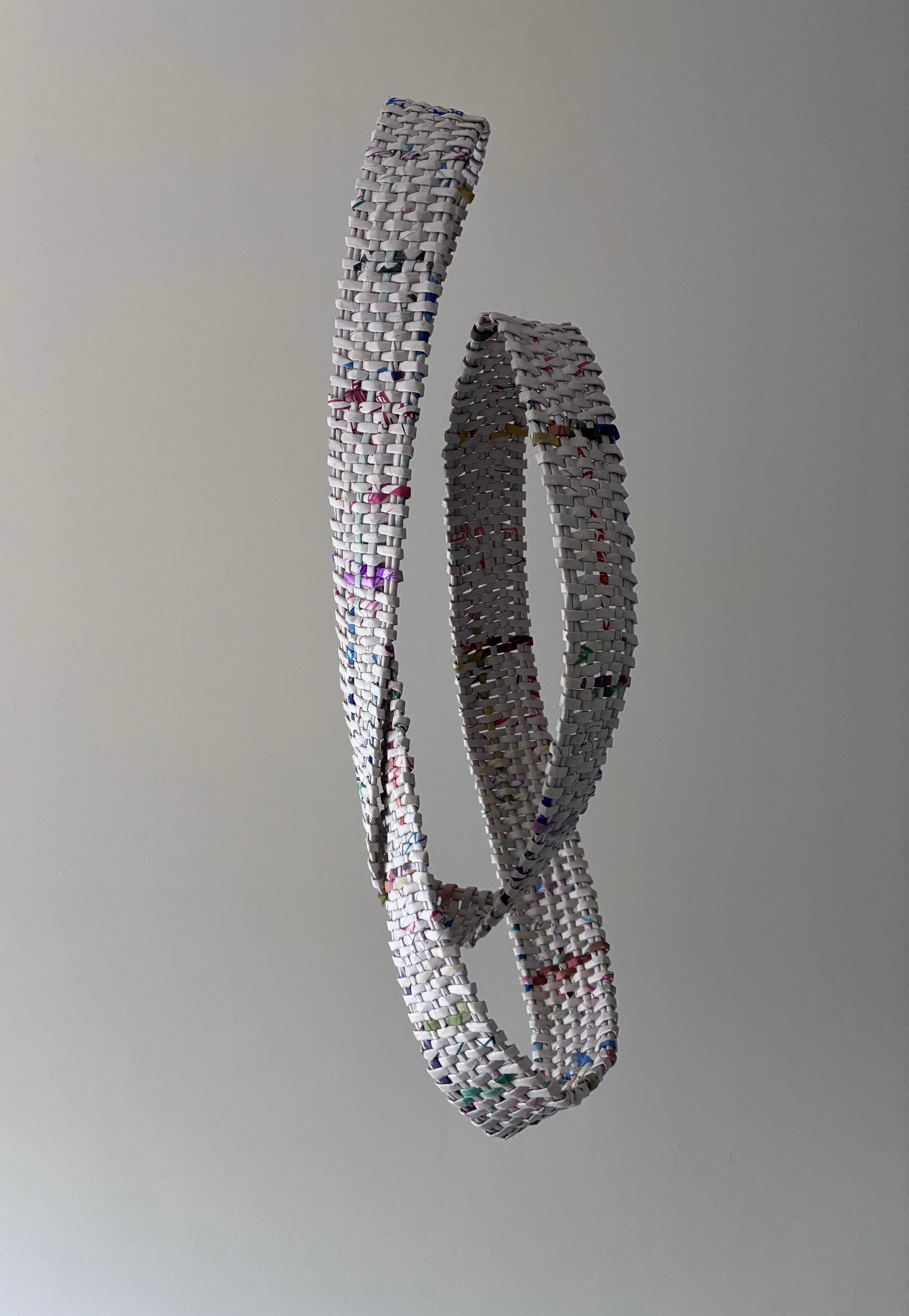A woven found-material sculpture from the Infinity Series.
